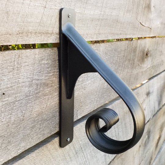 1 Step Handrail - Metal Grab Rail for One Stair - Victorian Stair Rail - Maker Table