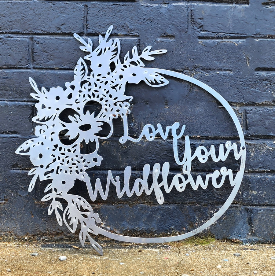 Personalized Wildflower Wreath - Fall Home Decor - Kitchen Wall Art - Wall Decor - Nursery
