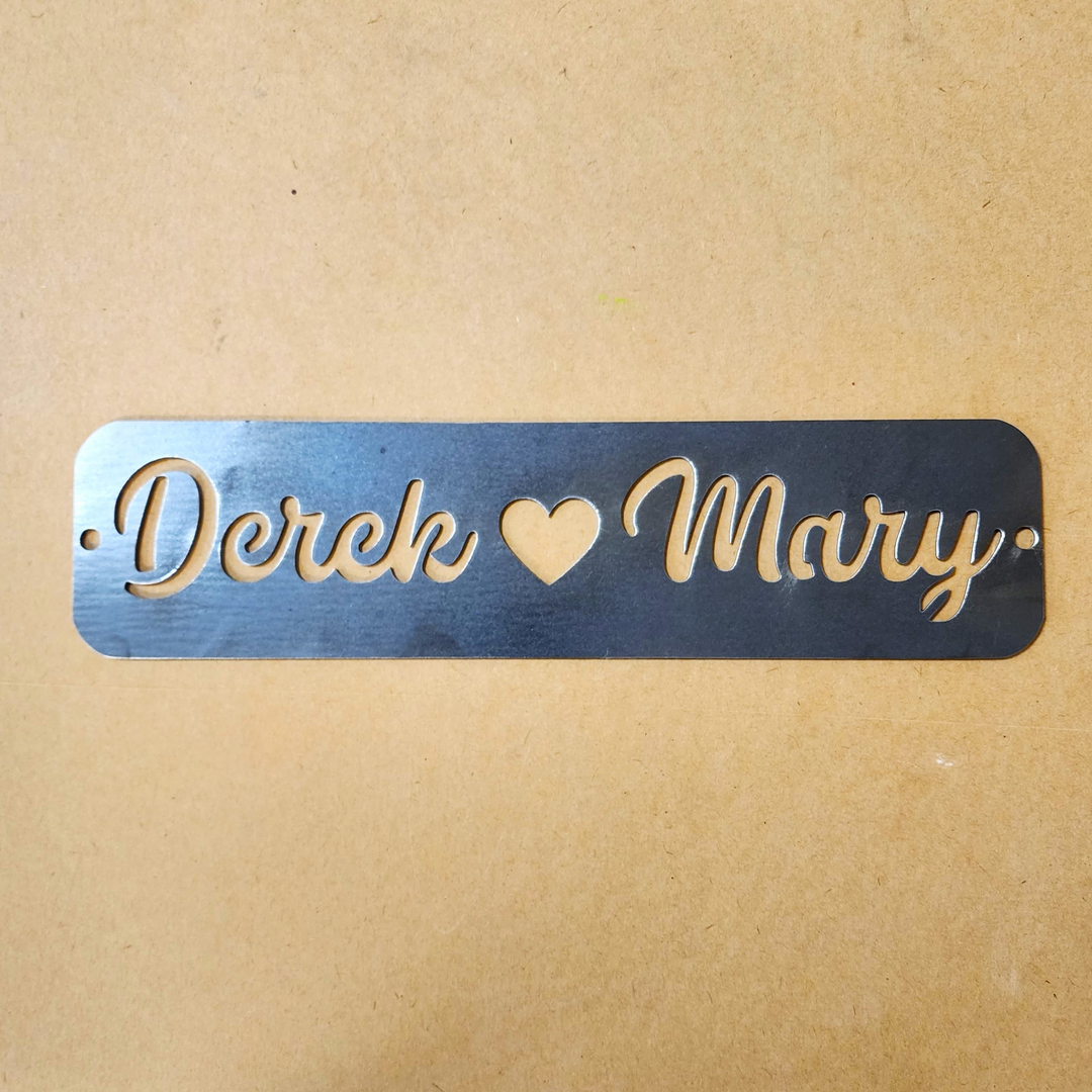 Custom Metal Name Sign - Wedding Sign