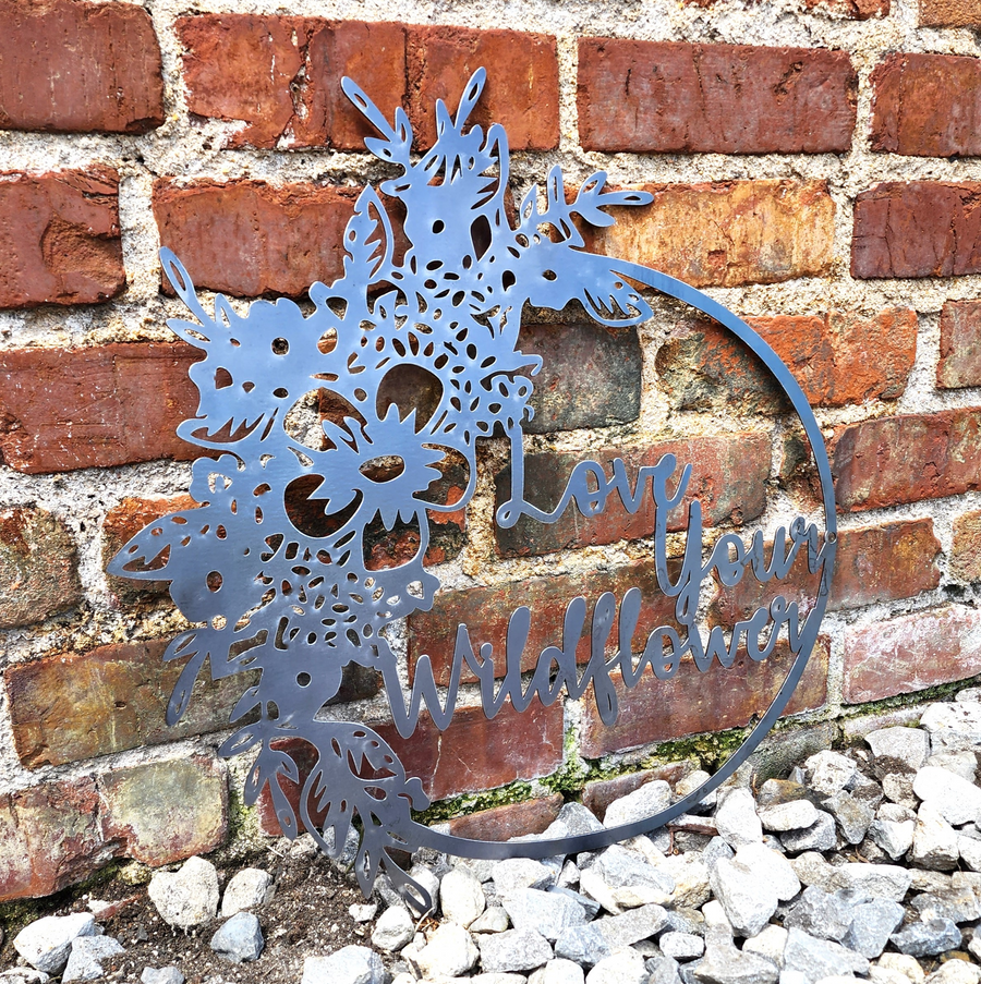 Personalized Wildflower Wreath - Fall Home Decor - Kitchen Wall Art - Wall Decor - Nursery