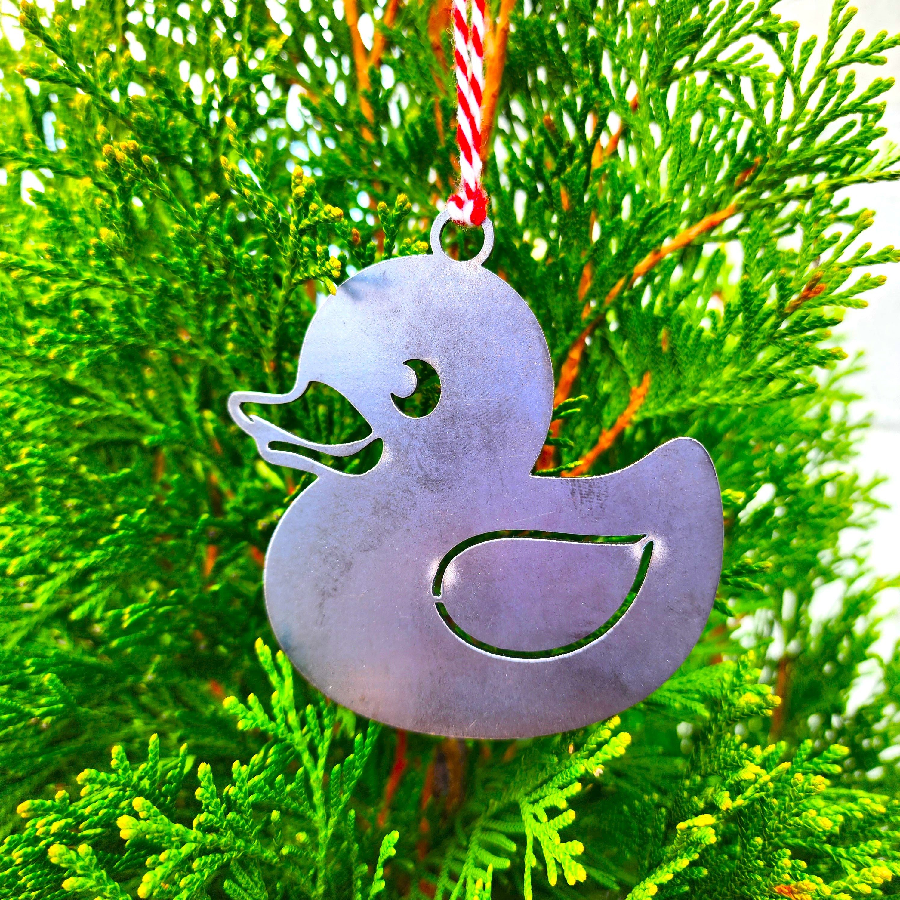 Rubber Duck Metal Ornament | Cute Steel Christmas Ornament | Handmade in USA