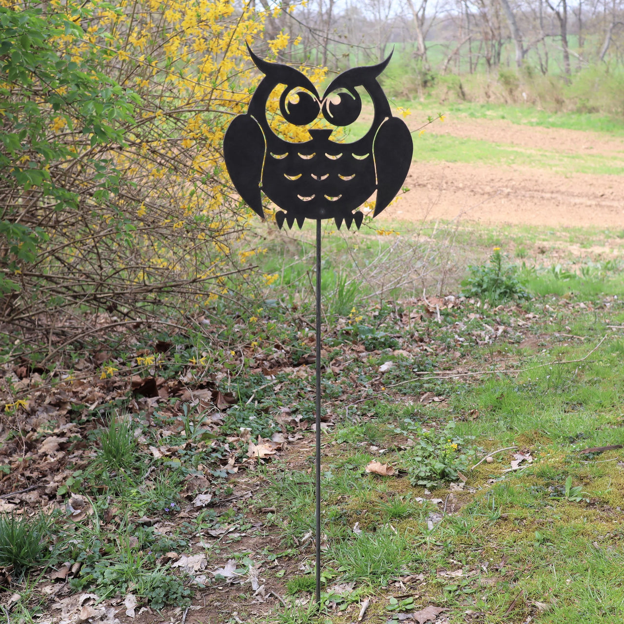Metal Owl Garden Stakes - Retro