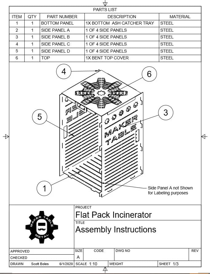 Incinerator Portable Burn Box - Custom Fire Pits