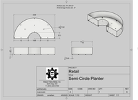 Thumbnail for Custom Listing for Edward (Custom Semi-Circle Planter)
