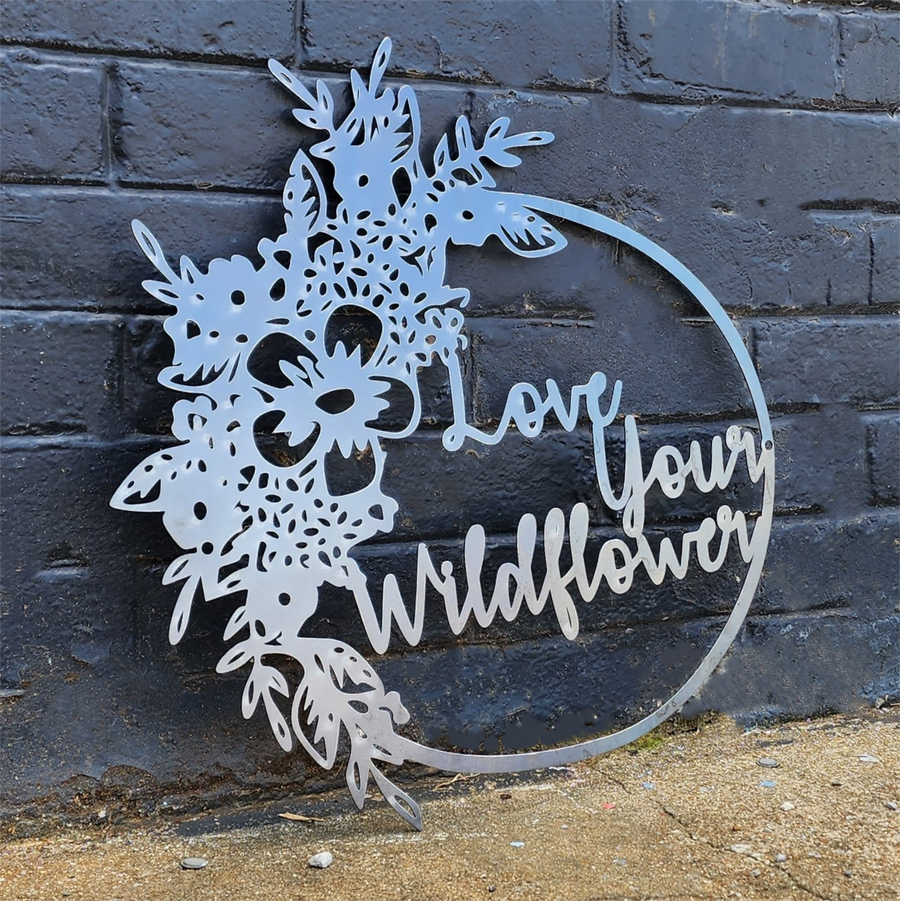 Personalized Wildflower Wreath - Fall Home Decor - Kitchen Wall Art - Wall Decor - Nursery
