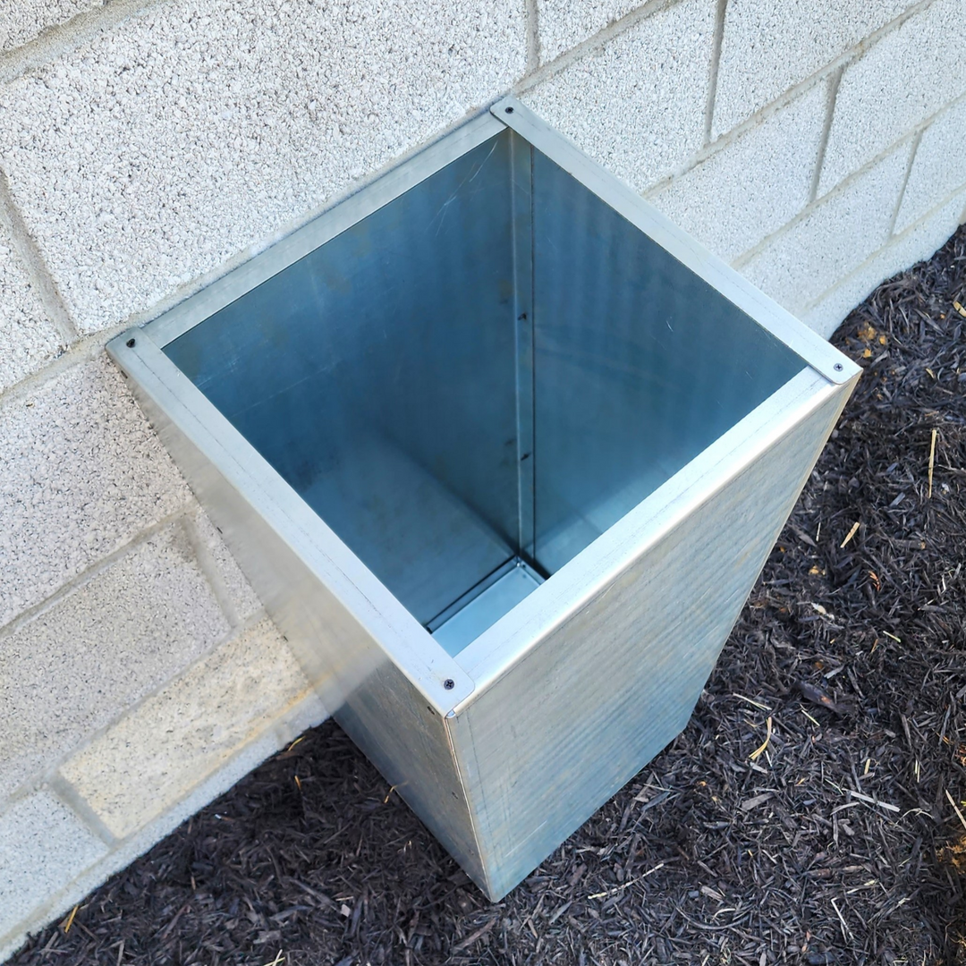 Galvanized Metal Planter - Tall Outdoor Planter - Planter Box - Cute Planter - Indoor Planter - Succulent Planter