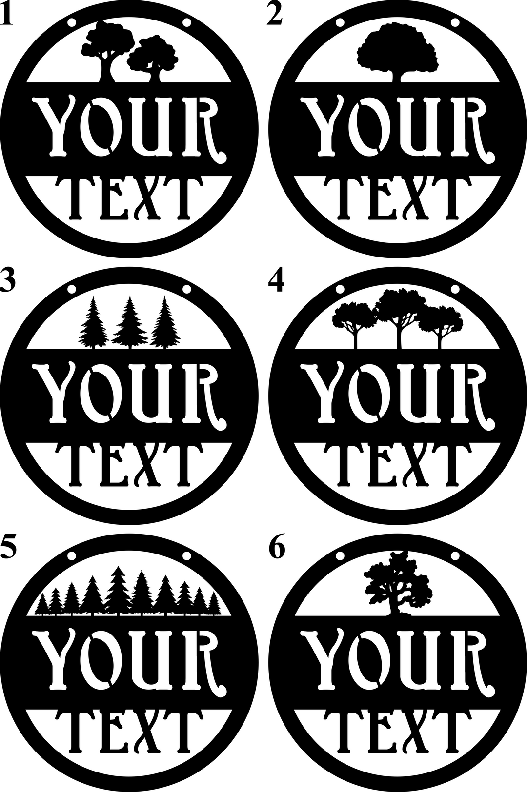 Custom Hanging Metal Outdoor Sign - Tree Wall Art