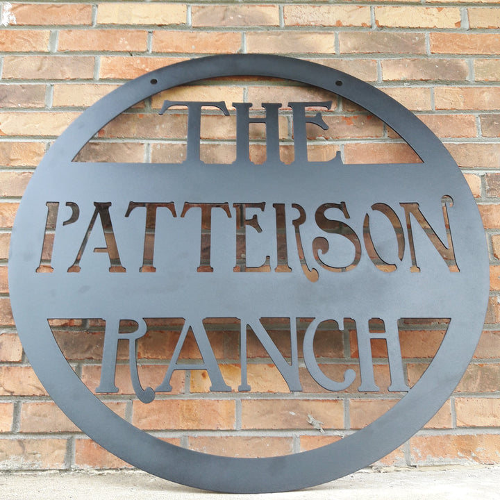 Custom Metal Hanging Ranch Sign - Personalized Metal Sign