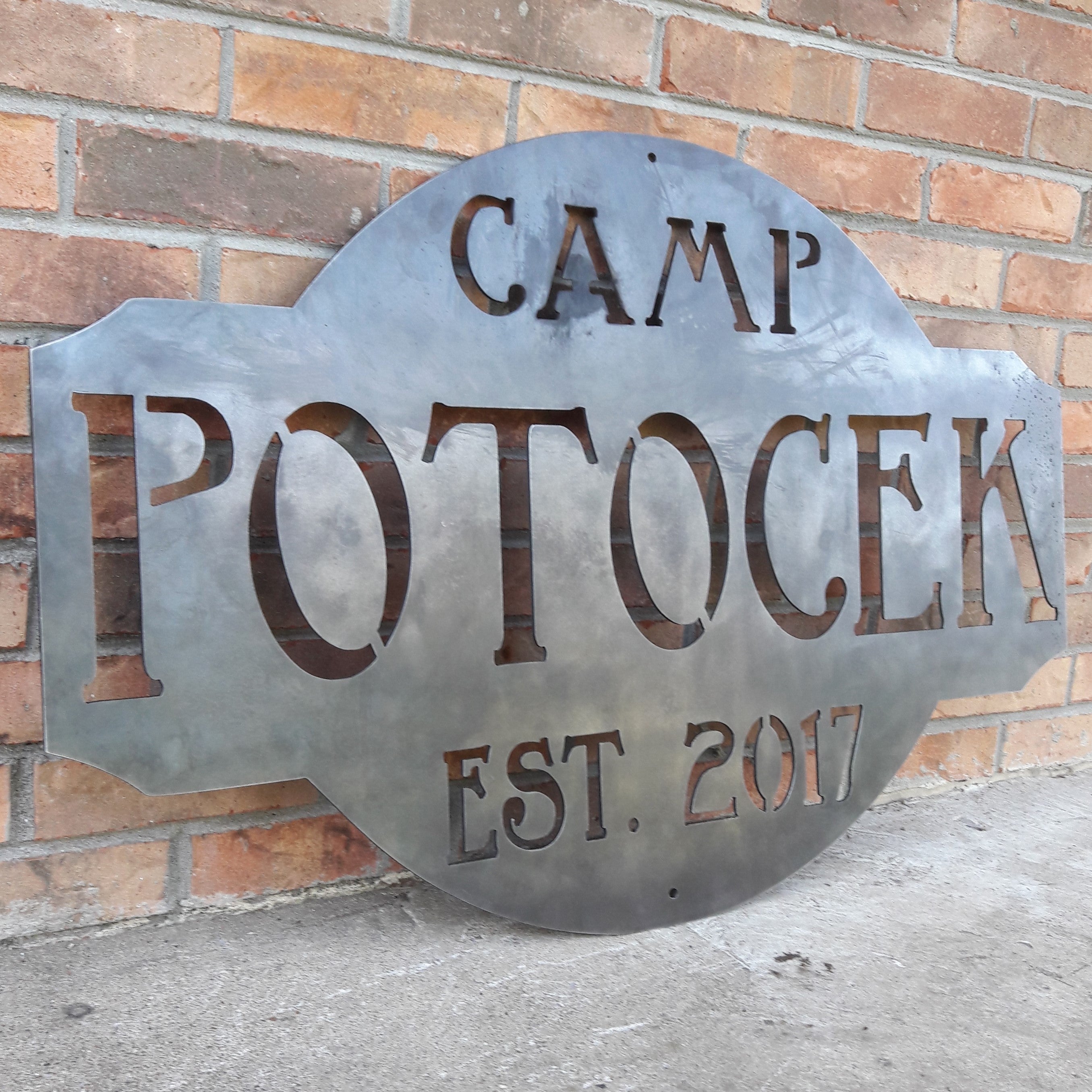 Custom Camp Name Metal Sign - Camper, Cabin, Lakehouse Decor - Established  Date – Maker Table, image size:2711x2712