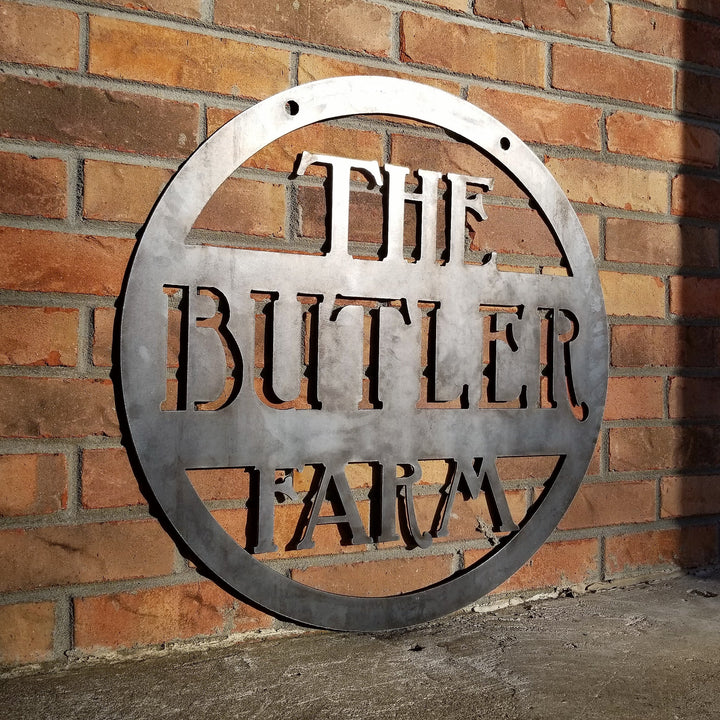 Custom Metal Hanging Ranch Sign - Personalized Metal Sign