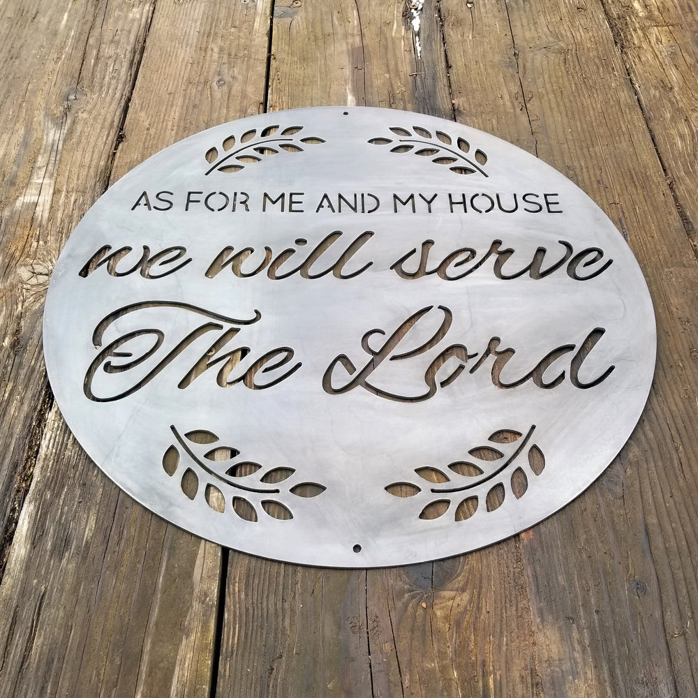As For Me and My House Bible verse metal wall art