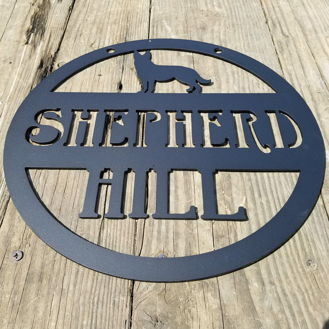 Hanging Metal Dog Sign - Personalized Metal Signs, Pet, German Shepherd, Poodle, Beagle, Bulldog, Labrador, Mastiff