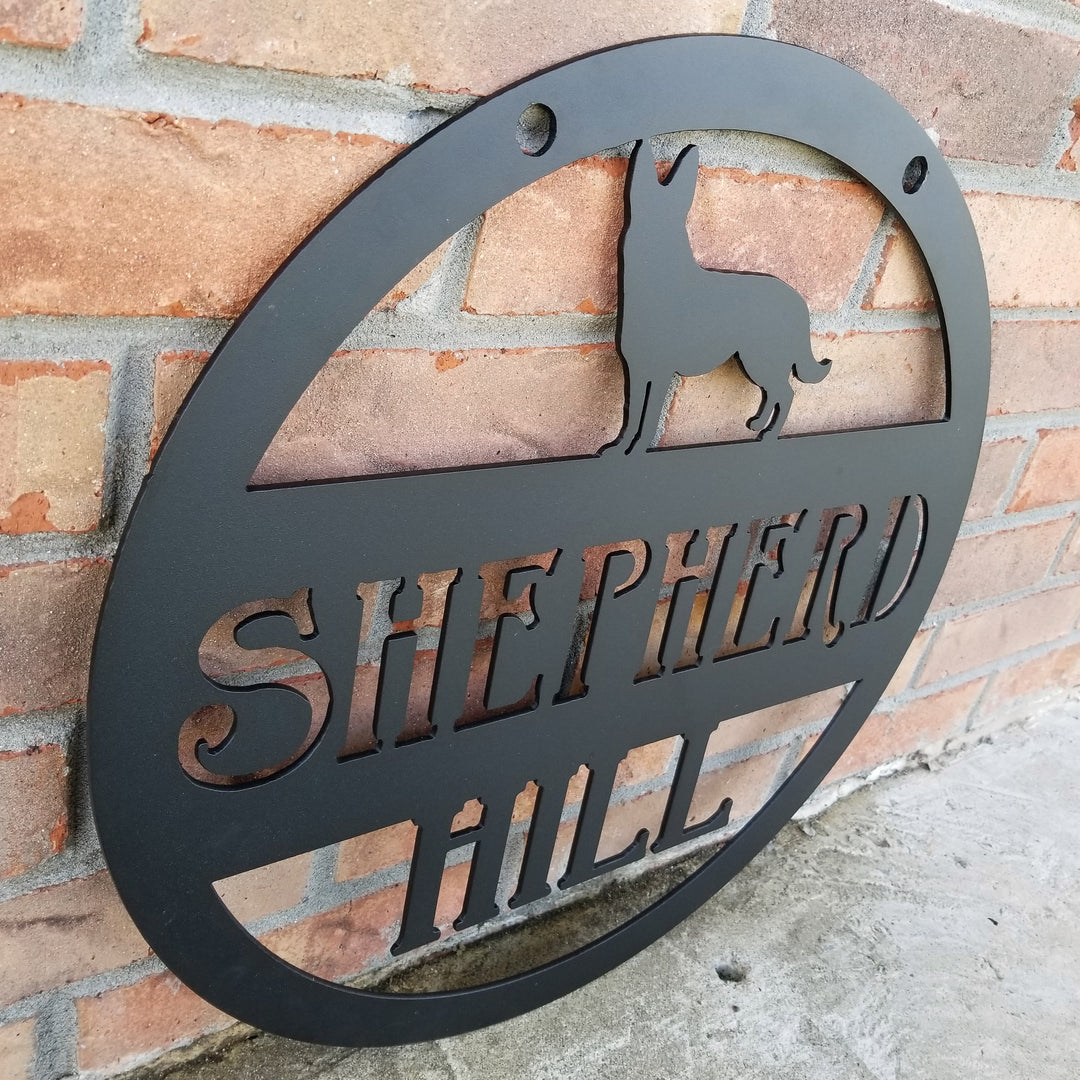 Hanging Metal Dog Sign - Personalized Metal Signs, Pet, German Shepherd, Poodle, Beagle, Bulldog, Labrador, Mastiff