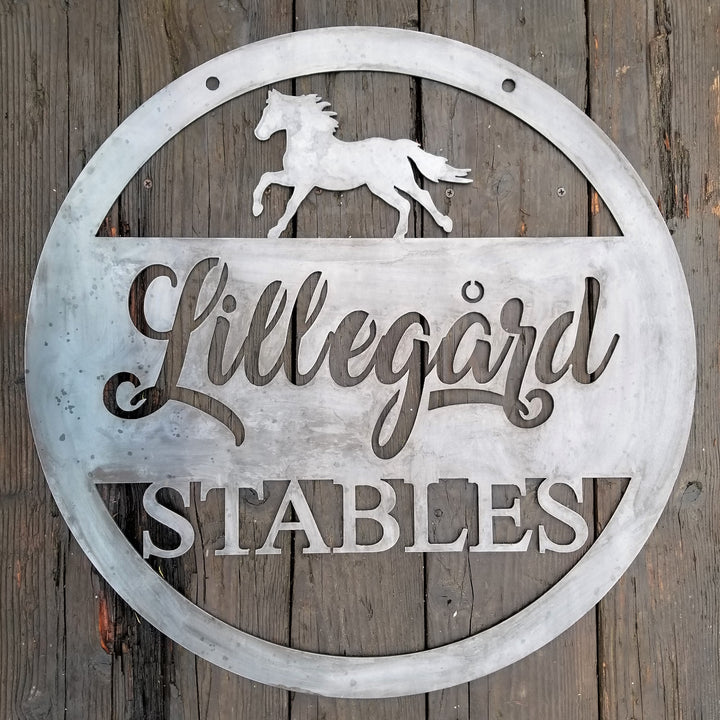 Hanging Metal Horse Sign - Equestrian, Stables, Western, Horseshoe, Quarter, Race, Thoroughbred, Tennessee Walker, Clydesdale, Farmhouse Signs