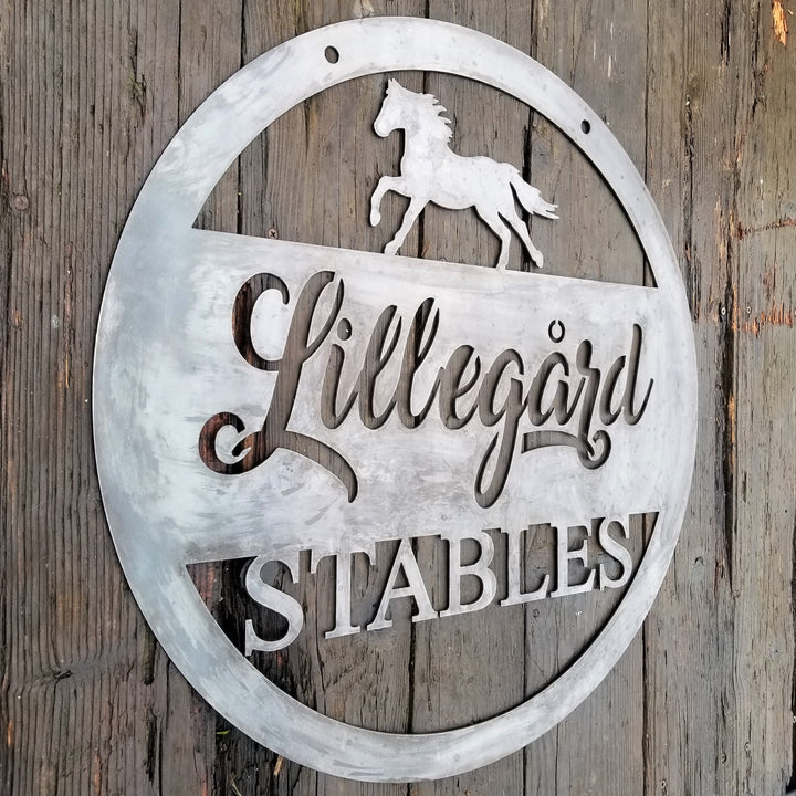 Hanging Metal Horse Sign - Equestrian, Stables, Western, Horseshoe, Quarter, Race, Thoroughbred, Tennessee Walker, Clydesdale, Farmhouse Signs