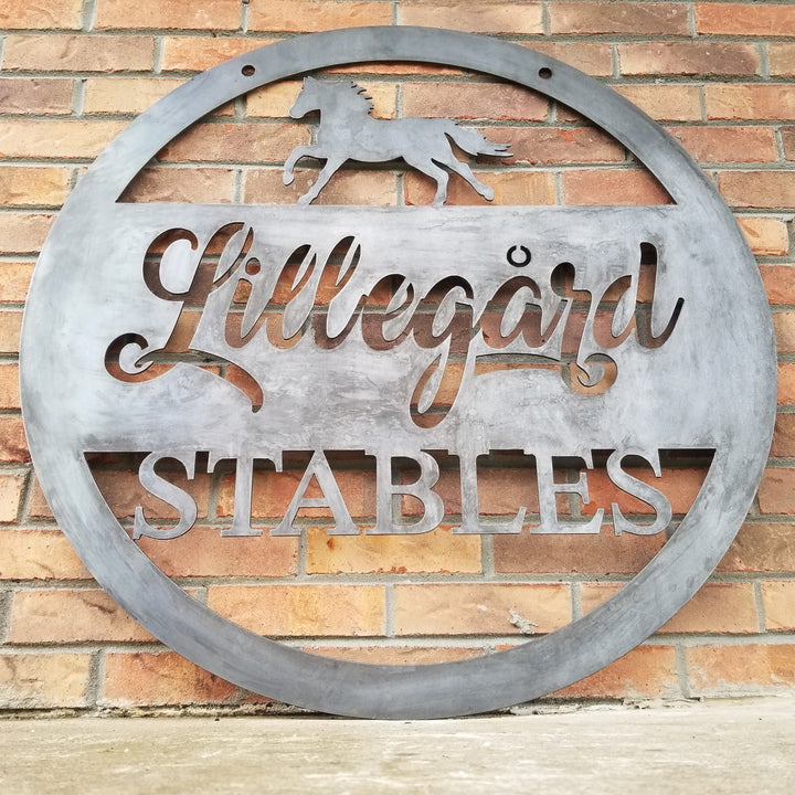 Hanging Metal Horse Sign - Equestrian, Stables, Western, Horseshoe, Quarter, Race, Thoroughbred, Tennessee Walker, Clydesdale, Farmhouse Signs