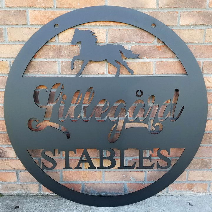 Hanging Metal Horse Sign - Equestrian, Stables, Western, Horseshoe, Quarter, Race, Thoroughbred, Tennessee Walker, Clydesdale, Farmhouse Signs