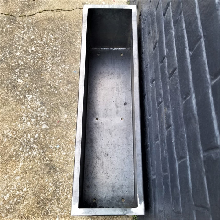 Heavy Duty Steel Trough Planter – Bolt Together Outdoor Metal Planter Box with Drain Holes – Multiple Finishes