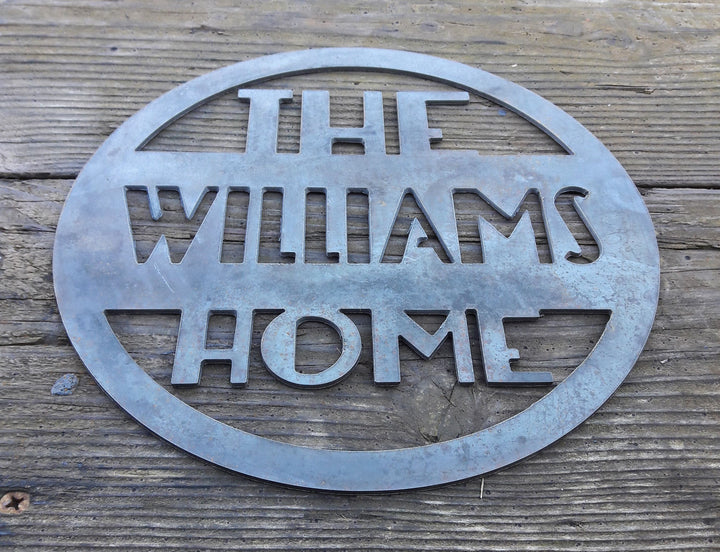 Personalized Name Home Sign - Personalized Family Home Sign Round, Modern Home Plaque, Wedding Signs