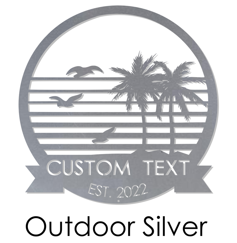 Personalized Beach Scene Wall Art - Housewarming Gift - Custom Sign - Tropical - Beach House - VRBO