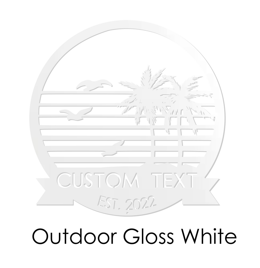 Personalized Beach Scene Wall Art - Housewarming Gift - Custom Sign - Tropical - Beach House - VRBO