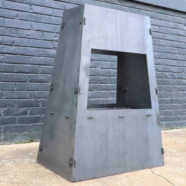 Modern Steel Chiminea – Heavy Duty Outdoor Wood Burning Fireplace with Dual Openings
