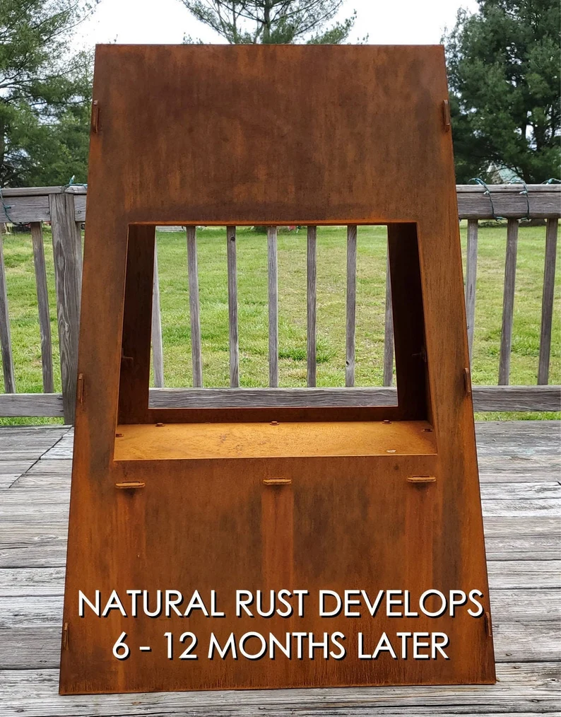 Modern Steel Chiminea – Heavy Duty Outdoor Wood Burning Fireplace with Dual Openings