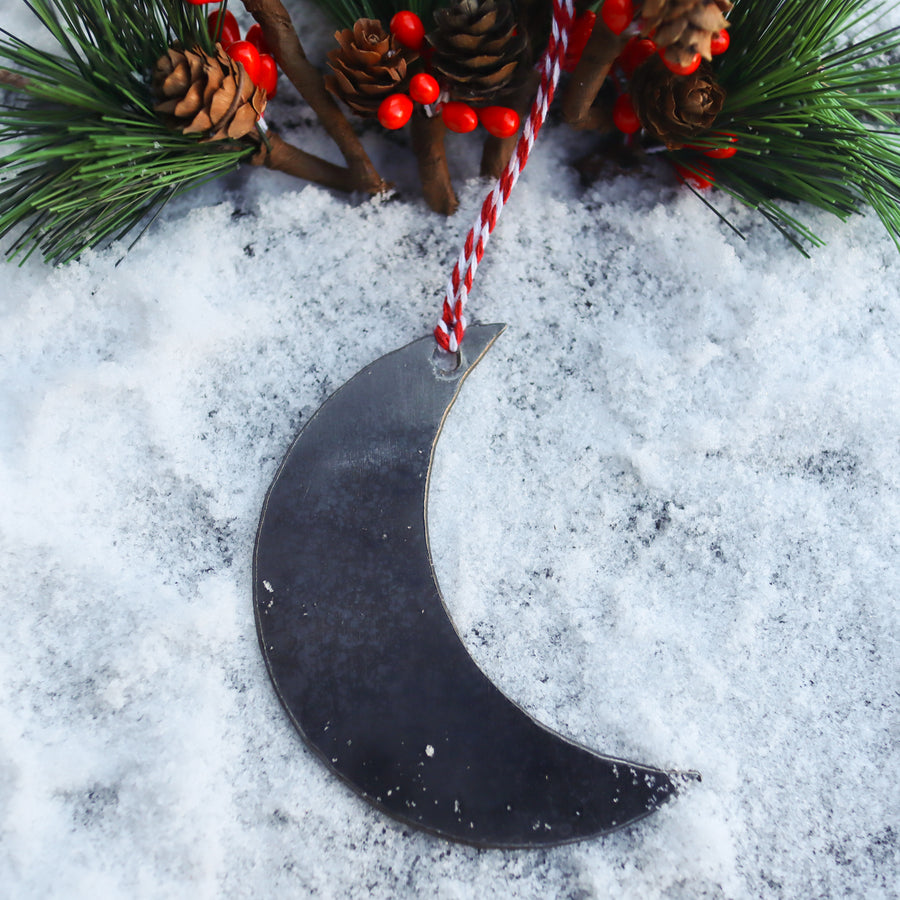 Crescent Moon Christmas Ornament - Celestial Stocking Stuffer Gift - Tree Home Decor