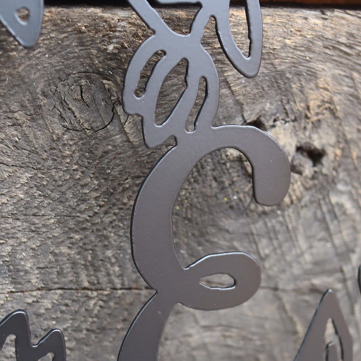 Cursive Monogram Heart Wreath Porch Signs