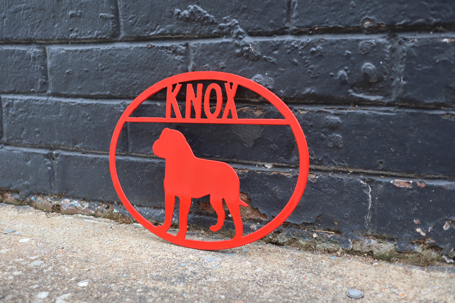 Mastiff Personalized Metal Dog Sign - Metal Dog Sign - Custom Pet Name Sign