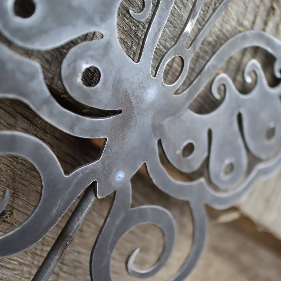 Metal Butterfly Garden Stake - Steel Gardening Decor - Yard Art Marker