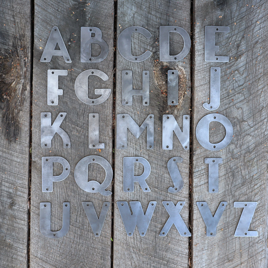 Raw Metal Letters - House Address - Nursery Baby Name - Family Wall Art