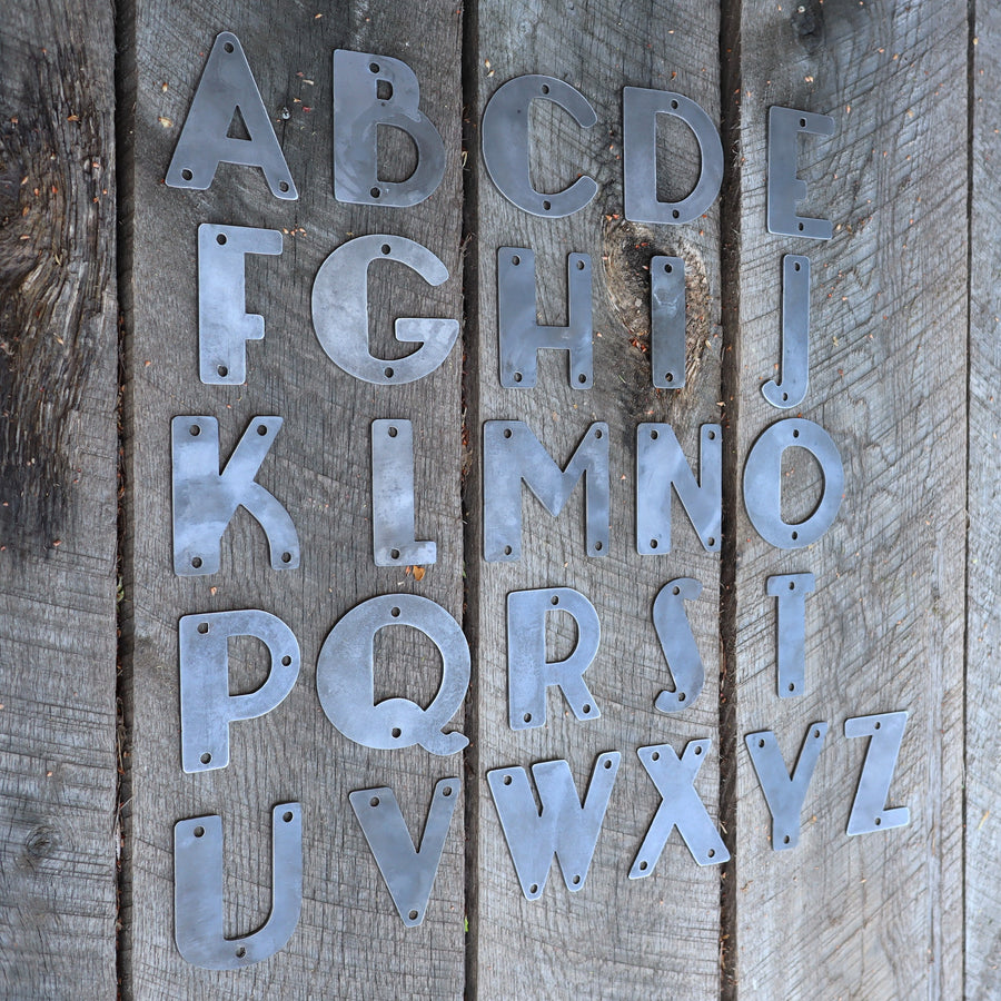 Raw Metal Letters - House Address - Nursery Baby Name - Family Wall Art