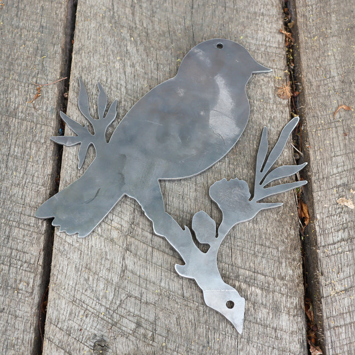 Metal Bird Wall Art - Steel Christmas Decor - Outdoor Garden Art
