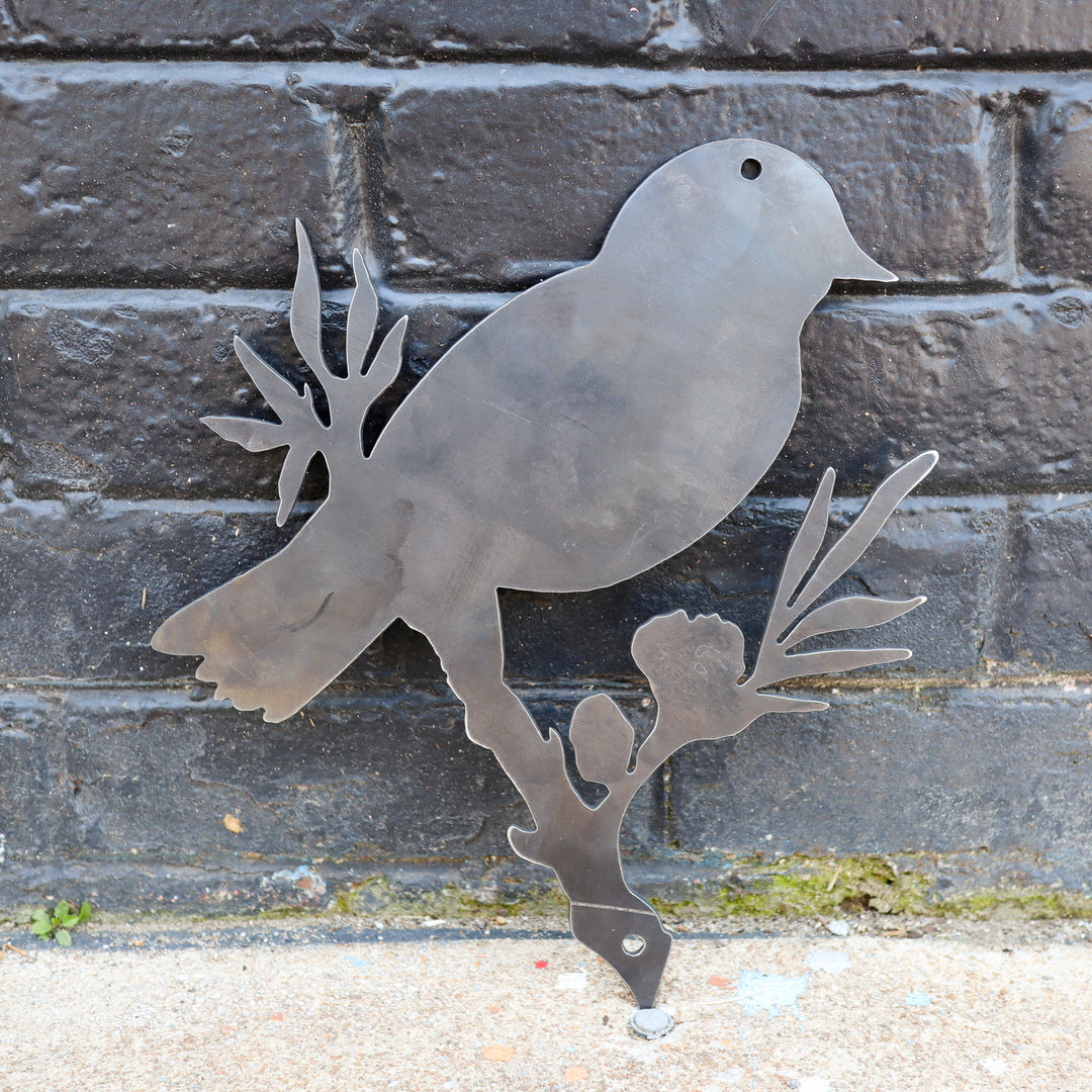Metal Bird Wall Art - Steel Christmas Decor - Outdoor Garden Art