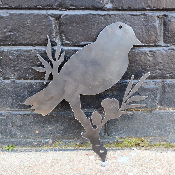 Metal Bird Wall Art - Steel Christmas Decor - Outdoor Garden Art