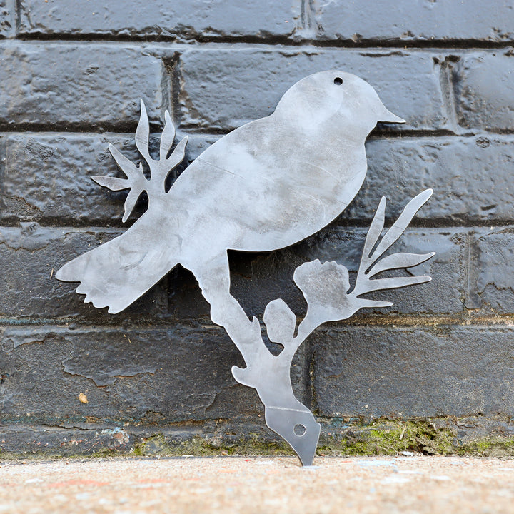 Metal Bird Wall Art - Steel Christmas Decor - Outdoor Garden Art