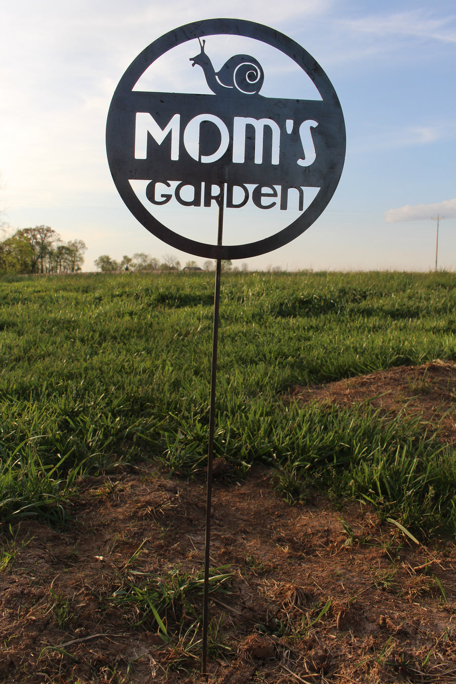 Personalized Snail Garden Stake - Metal Gardening Decor - Dedication Memorial Yard Art Marker - Free Shipping