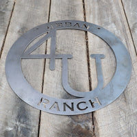 Thumbnail for Your Own Custom Brand! Metal Cattle Brand Sign - Ranch, Farm, House, Home, Last Name, Family