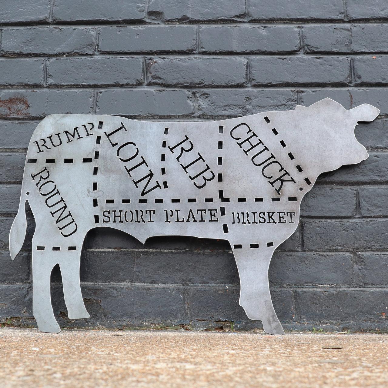 Beef Cuts Sign - Kitchen, Butcher Shop, Cow Metal Sign, Beef Art, Beef Decor