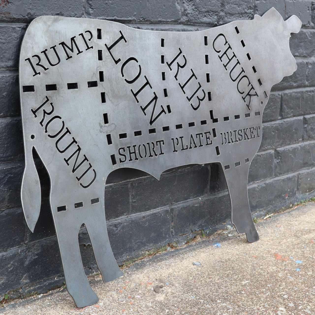 Beef Cuts Sign - Kitchen, Butcher Shop, Cow Metal Sign, Beef Art, Beef Decor