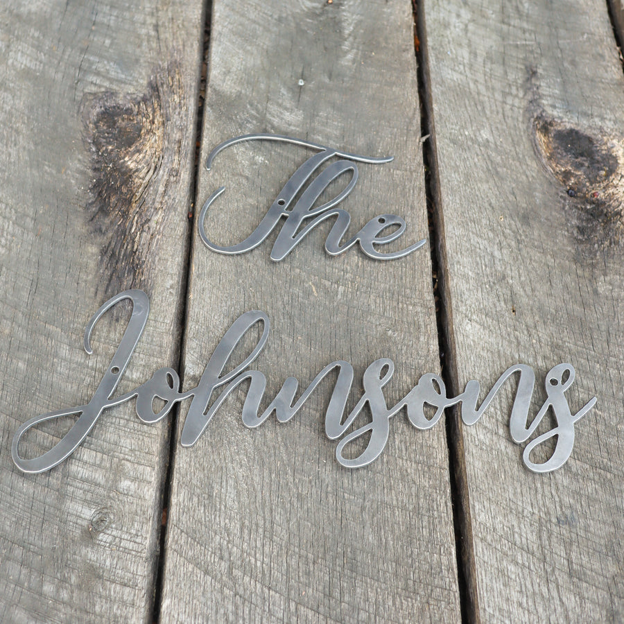 Personalized Home Decor - Cursive Family Name