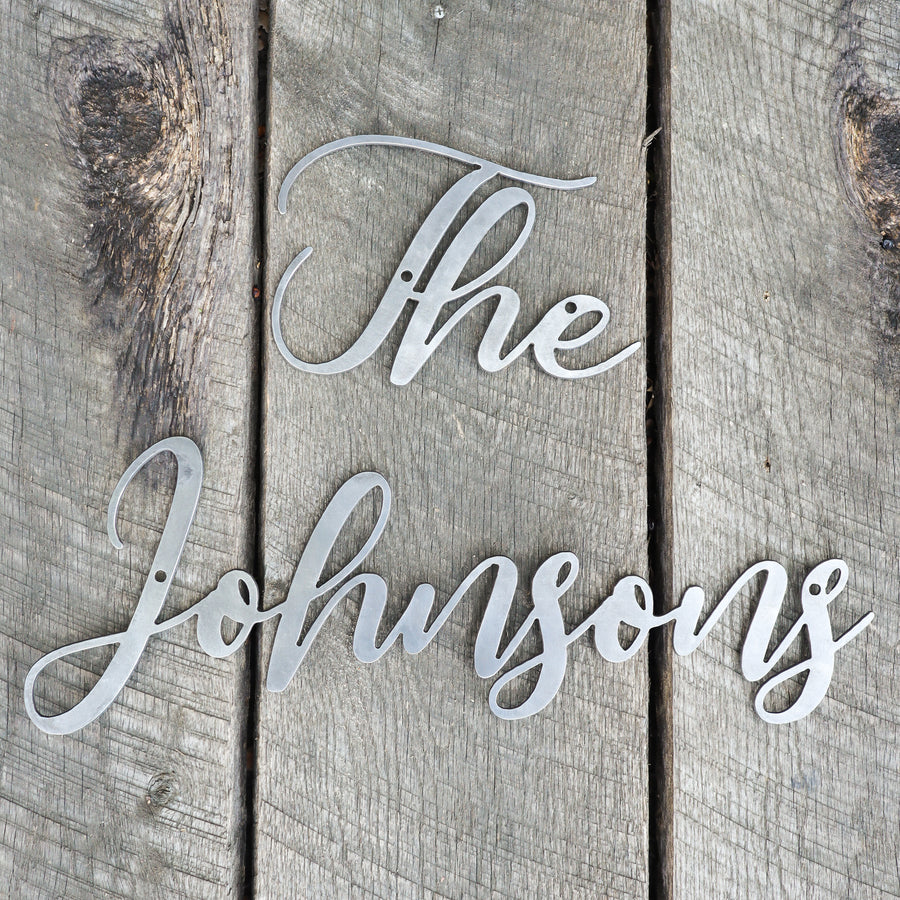Personalized Home Decor - Cursive Family Name