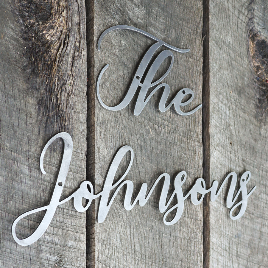 Personalized Home Decor - Cursive Family Name