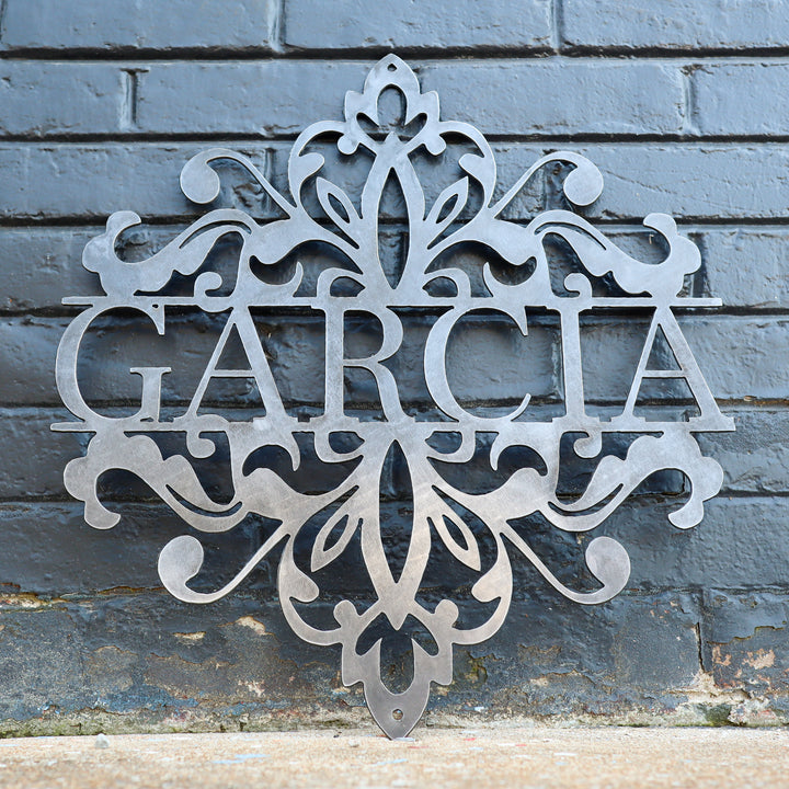 Last Name Wedding Sign - Personalized Metal Family Decor - Custom Words Wall Art