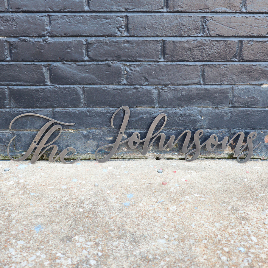 Personalized Home Decor - Cursive Family Name