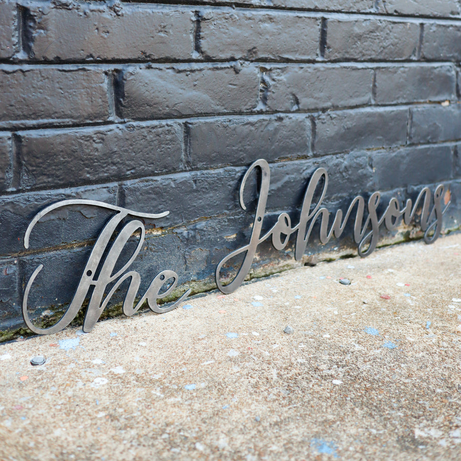 Personalized Home Decor - Cursive Family Name