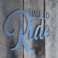 Thumbnail for Time to Ride - Home Gym Sign - Work Out, Exercise, Biking Decor