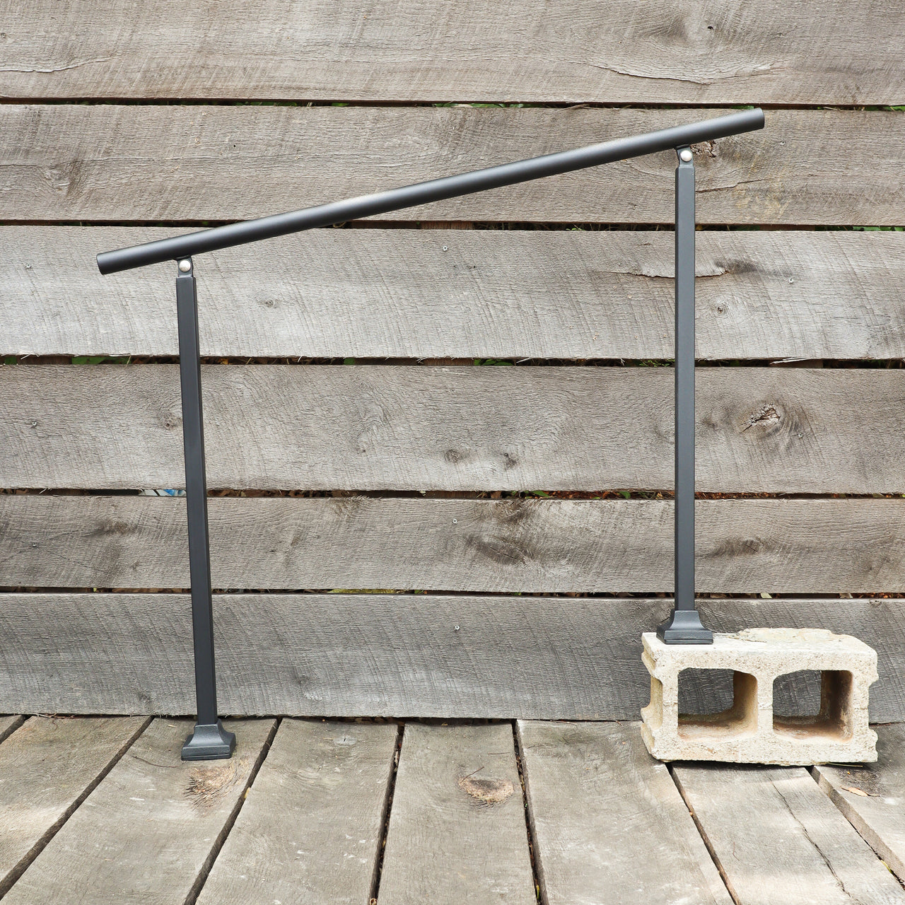 Custom Length Adjustable Metal Handrail with Modern Design - Make A Rail Grab Rail - Minimalist Stair Decor