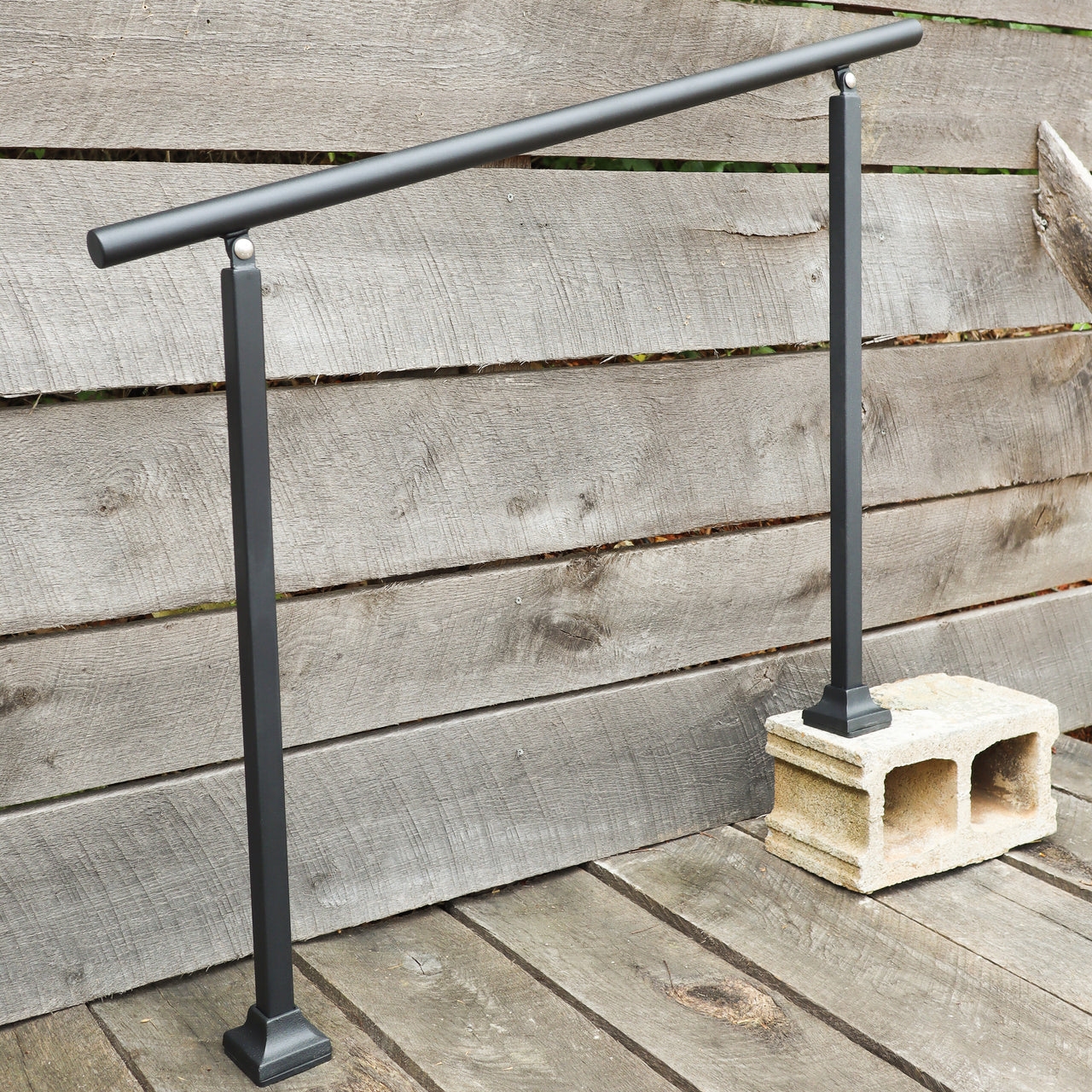 Custom Length Adjustable Metal Handrail with Modern Design - Make A Rail Grab Rail - Minimalist Stair Decor